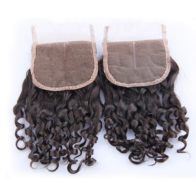 Hot Beauty Hair Pixie Curl Human Hair Closure Brazilian Hair Closure Swiss Lace Closure