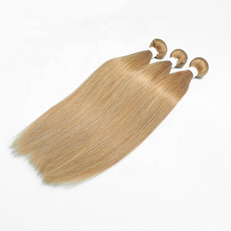 Wholesale virgin human hair colored human hair bundles golden blonde hair color for women