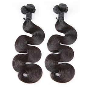 Super Double Drawn Virgin Hair Funmi Human Hair Body Wave  Hair Extensions For Women