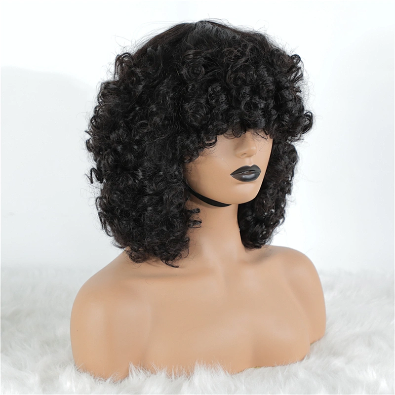 Hotbeauty Hair On sale Promotion Natural Color Rose Curl Wig Virgin Human Hair
