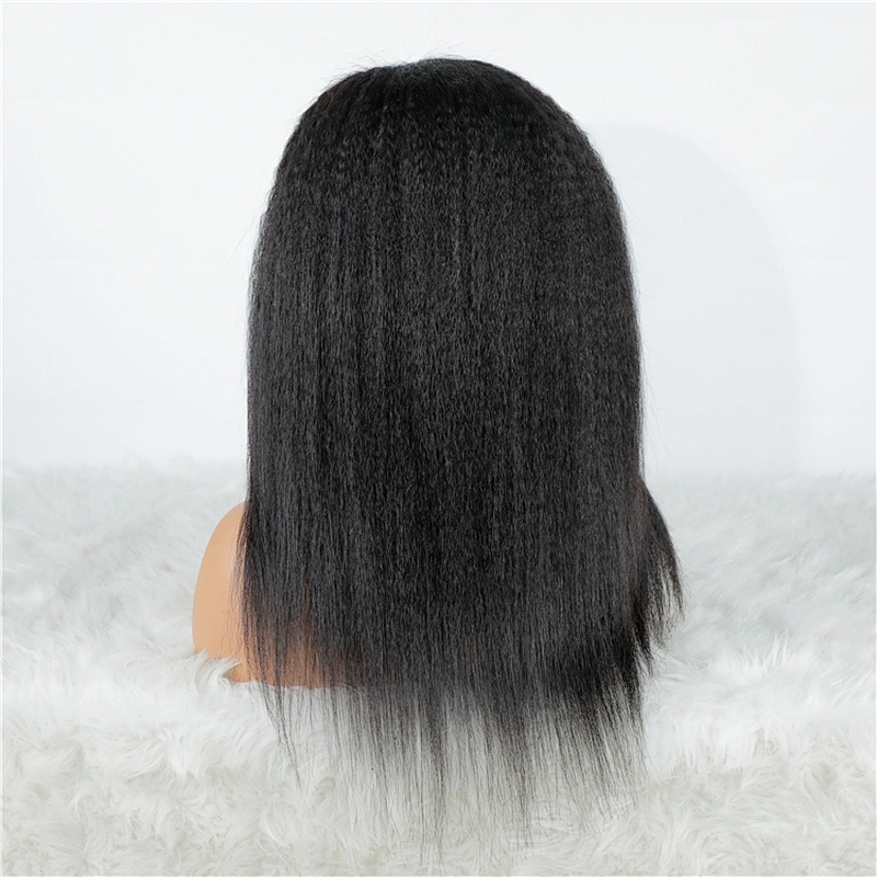 Hot Beauty March Expo Wig Kinky Straight Human Hair Wigs Lace For Black Women