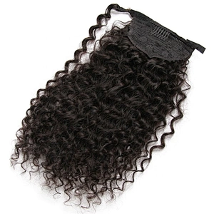 Hotbeauty Hair Virgin Human Brazilian Ponytail Hair Extensions Clip Hair