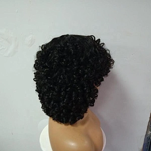 Hot Besutyy Hair wholesale Wig Super Double Drawn Bouncy Wig Pixie Cut Funmi Rose Curl Hair