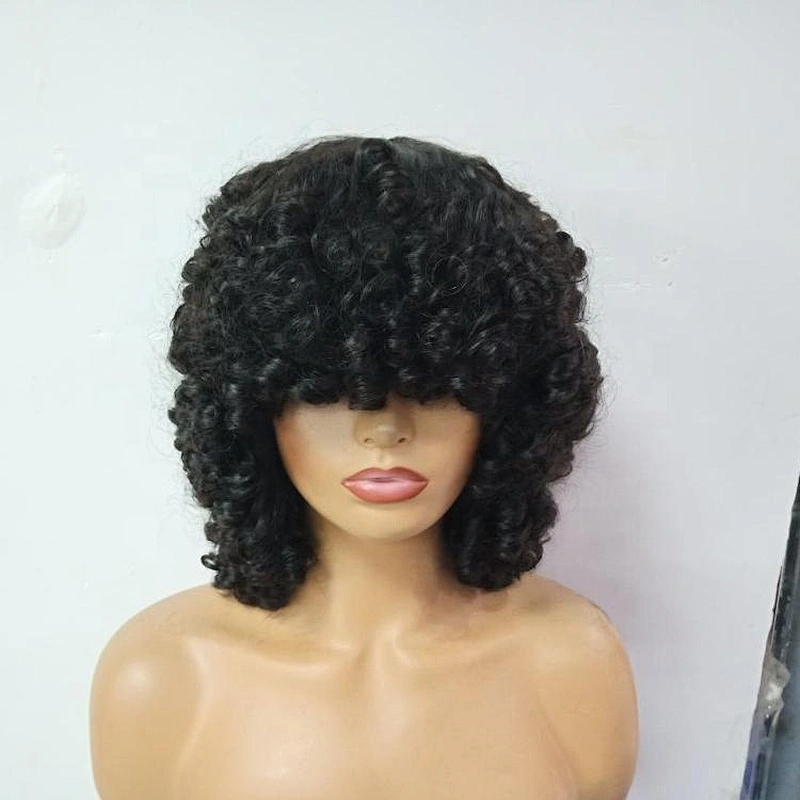 Hot Besutyy Hair wholesale Wig Super Double Drawn Bouncy Wig Pixie Cut Funmi Rose Curl Hair