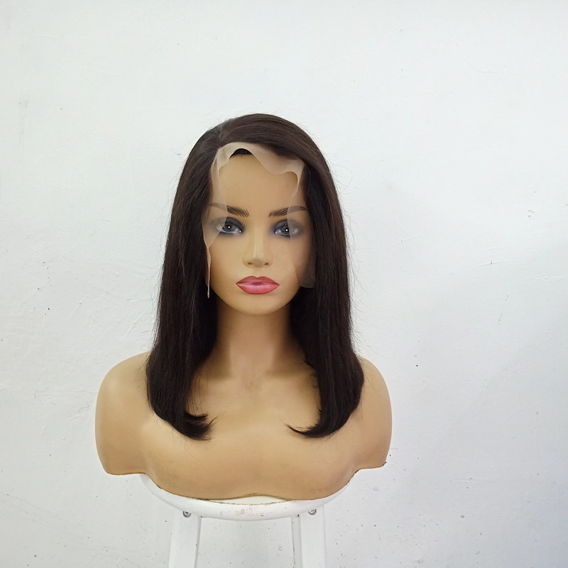 100% Article Aligned Human Hair Blunt Cut Lace Frontal Wig 10inch To 30inch Undectable Hd Lace Frontal Bob Wig