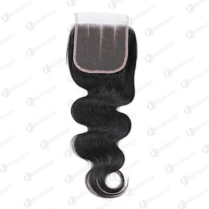 100% Virgin Remy Hair Cuticle Aligned Hair Cheaper Brazilian Hair In China Lace Closure Natural Black Body Wave For Women