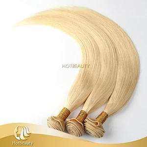 Hot Selling Remy Cheap Beauty Hair, Unprocessed Blonde Russian Virgin Hair Straight Wave Hair Extension