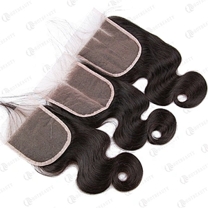 100% Virgin Brazilian Hair In China Cuticle Aligned Hair Best One Donor Lace Closure Natural Black Body Wave Style For Women