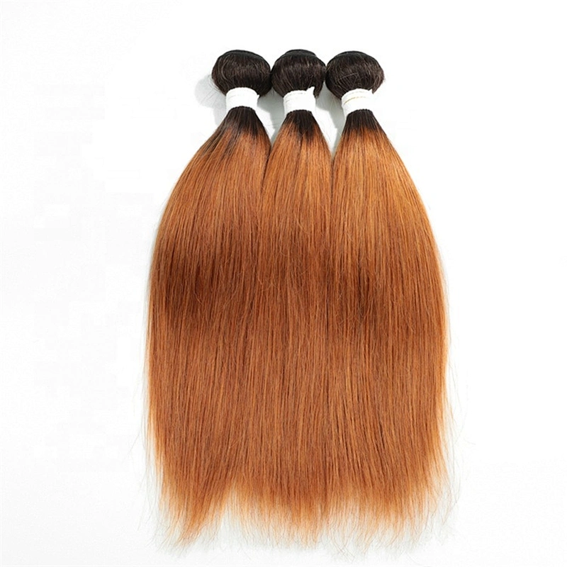 Wholesale Cheap Price Ombre Colored 1B/30 Virgin Straight Human Hair Bundles