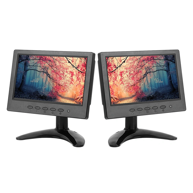 7 inch Portable TFT HD Computer Screen Monitor for Laptop ; TV LCD Monitor- IPS 1024x600 Video Audio Inputs
