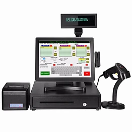 Fanless POS Terminal with True Flat Touch Screen Bars / Ice Cream Parlors / Restaurants
