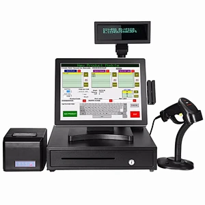 Fanless POS Terminal with True Flat Touch Screen Bars / Ice Cream Parlors / Restaurants