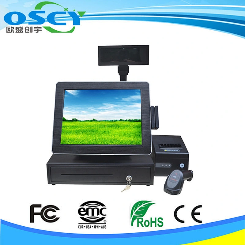 pos machine and receipt printer 15 inch handheld pos terminal cashier machine