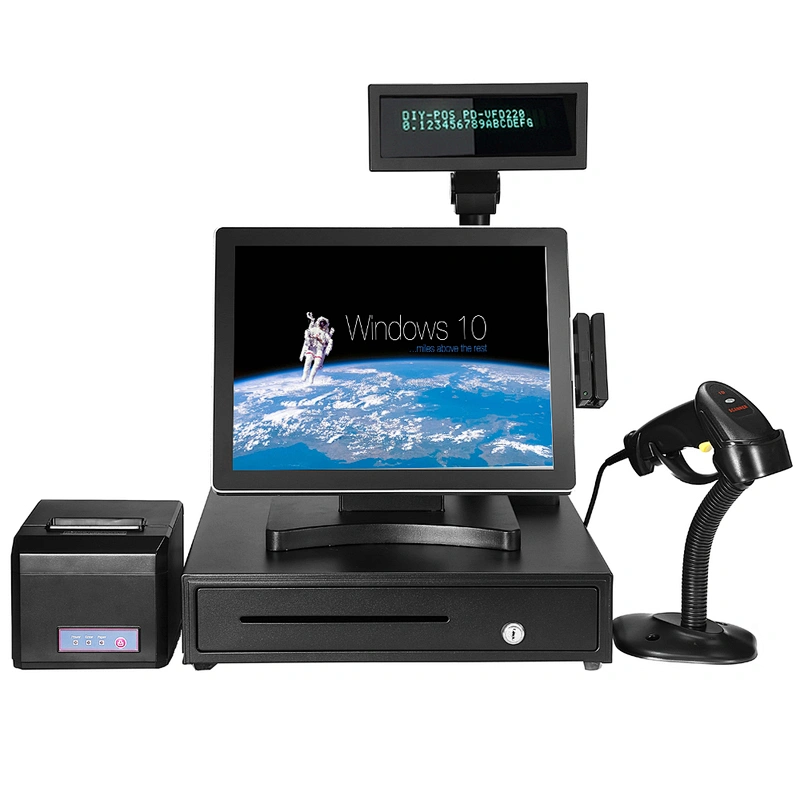 True flat pos terminal capacitive touch pos system for retails pos