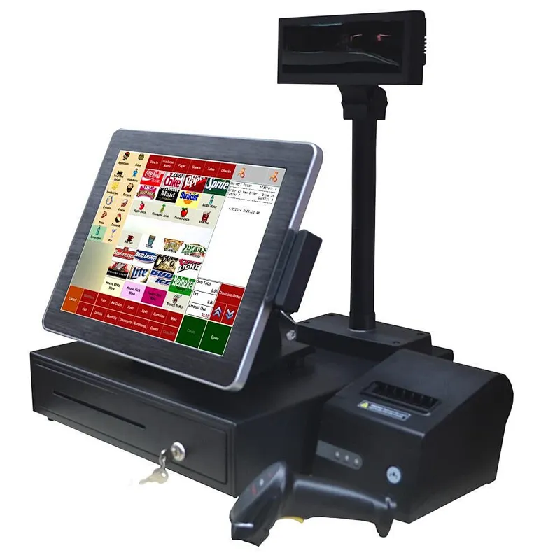 17 inch All In One Pos machine / touch screen pos system / pos terminal with Wifi Bluetooth