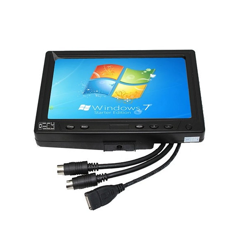 7 Inch TFT LCD Color 2 Video Input Car RearView Headrest Monitor DVD VCR Monitor