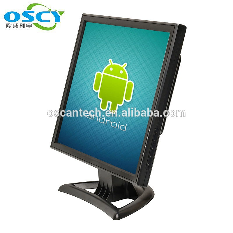 Industrial 17 inch metal frame LCD resistive touch screen monitor with HD interface
