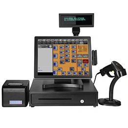 Pos windows all in one electronic cashing register machine with touch screen