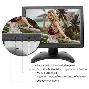16:9 10.1 Mini Ips Lcd Cctv Cheap Desktop Small Size 10 Inch Led Pc Monitor