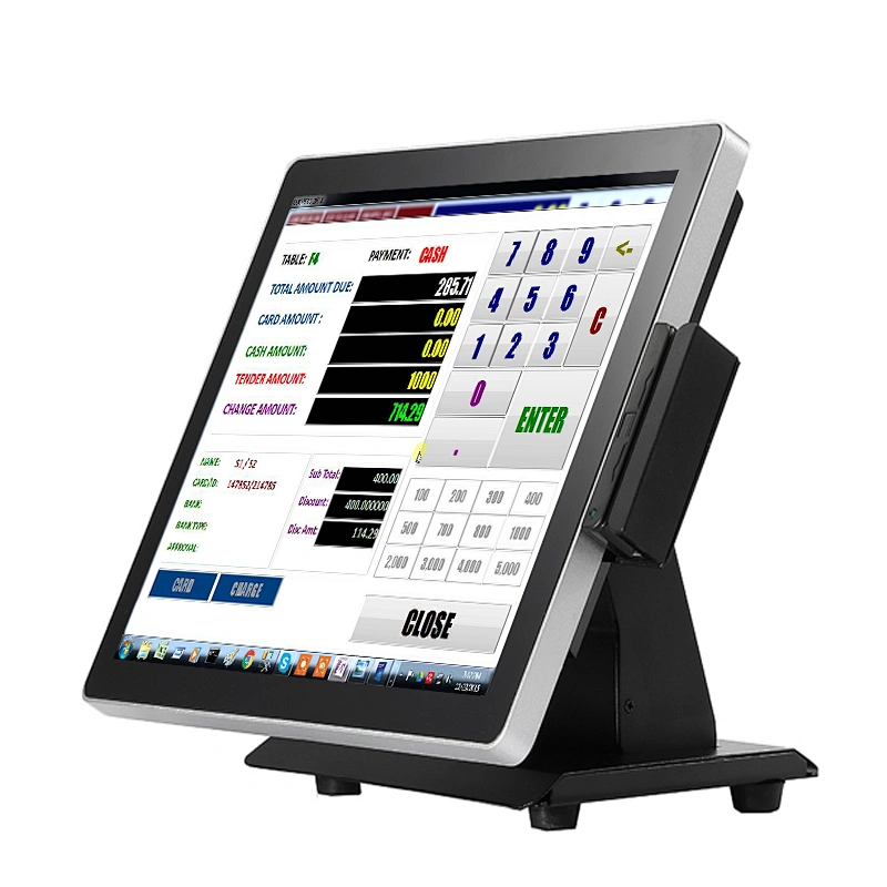 15 inch All in one Touch POS with Label Printing Scales Barcode scanner and scales