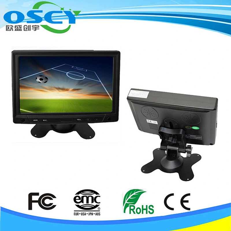 monitor pc 7 inch tft car 12v monitor with camera