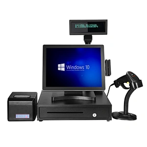 All One Machine Cash Register Dual Touch Epos Rfid  Portable 12 Inch Screen Pos System