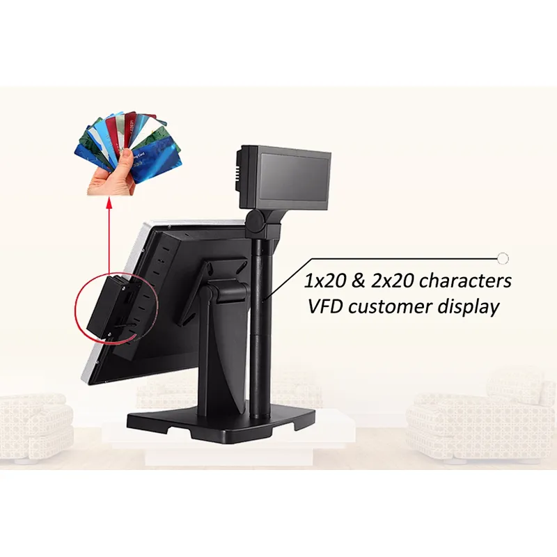 12/15/17 Inch i3  i5 4210U/4300U CPU all in one touch POS pos terminal system for mall
