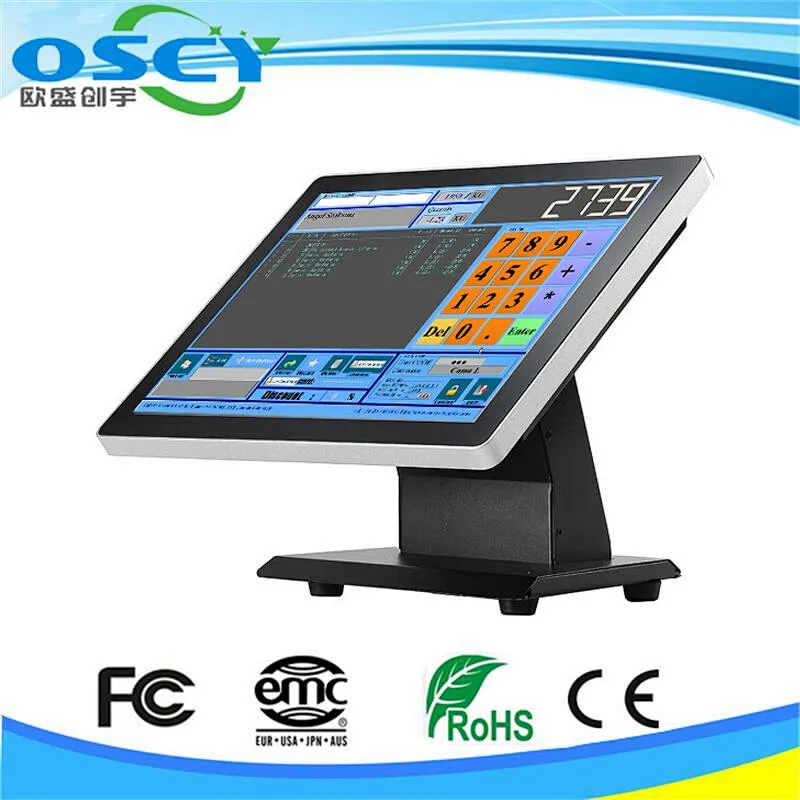 15-inch LED touchscreen monitor POS system bundle for retail shop