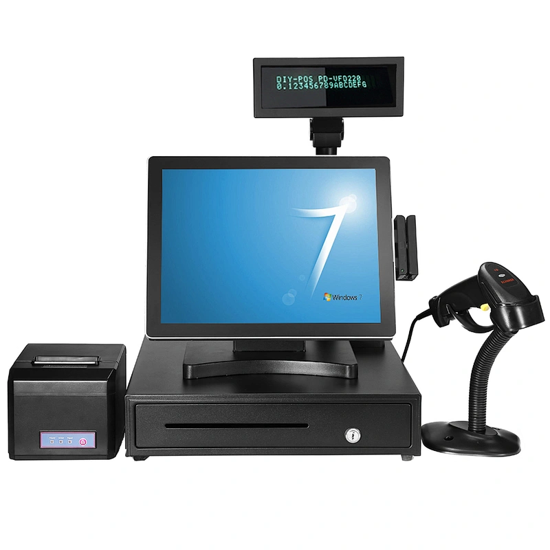 15 inch Pos System all in one / Cash Register equipment for restaurant/ Pos terminal point of sales
