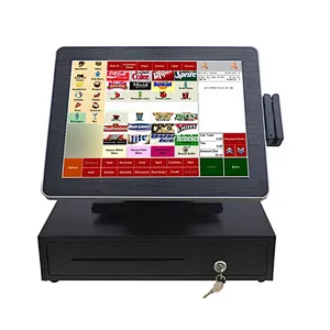 Complete pos system 15''touch all in one pos system with receipt printer