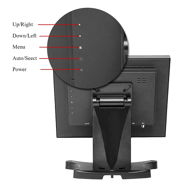 15inch lcd video wall 1080p open frame industrial lcd monitor with resistive IR SAW Touchscreen display