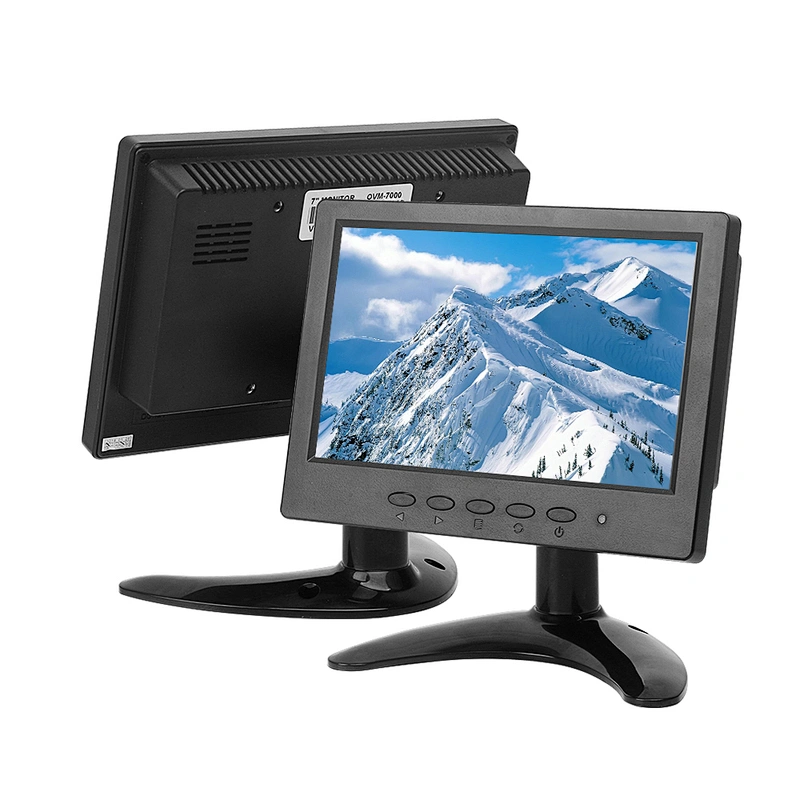 Small 7 Inch Touch Screen DC12V VGA USB Input 7 Inch Lcd Monitor For Car PC