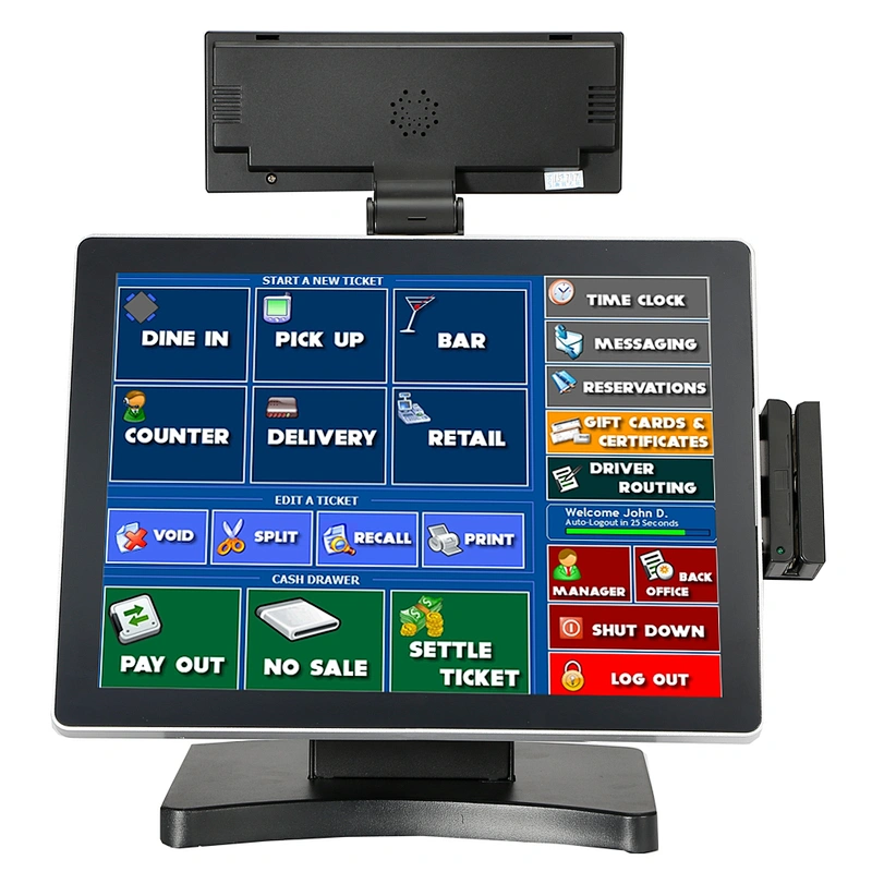 15' touch screen restaurant pos system/cash register/cashier solution