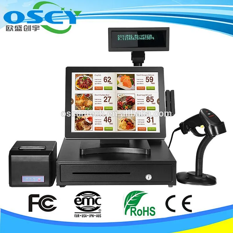 15 Inch All In One POS PC, Pos PC's & systems,Retail POS System Cash Register Software