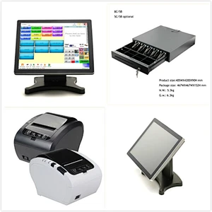 15Inch Complete POS System Including POS Touchscreen,80mm Receipt Printer  And Cash Drawer