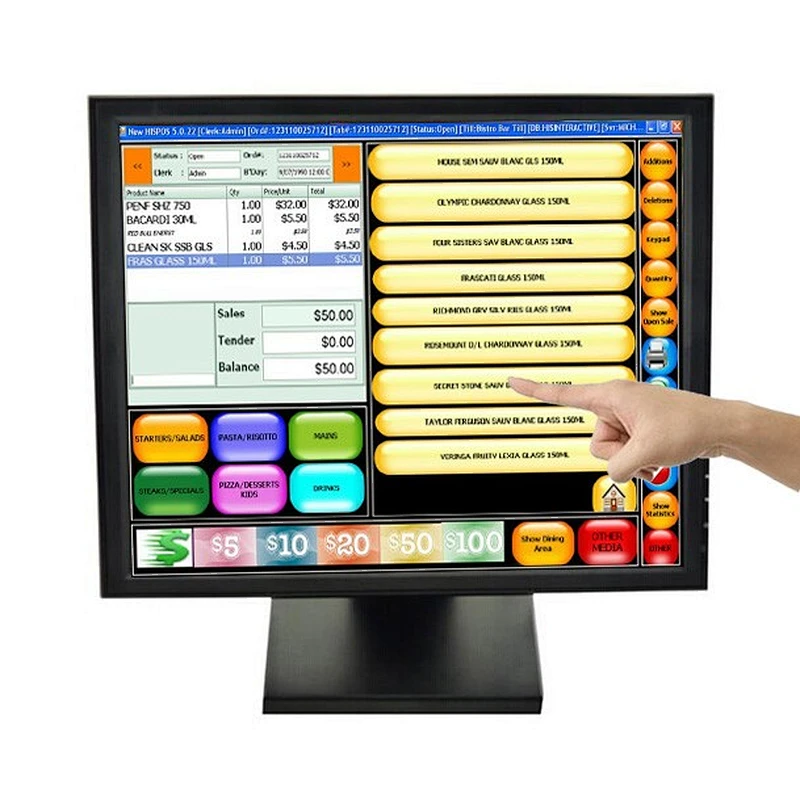 High quality resistive touch 15 inch raspberry pi touch monitor