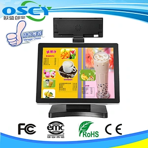 3C anypos 500G HDD dual resistive screen all in one pos with cash drawer