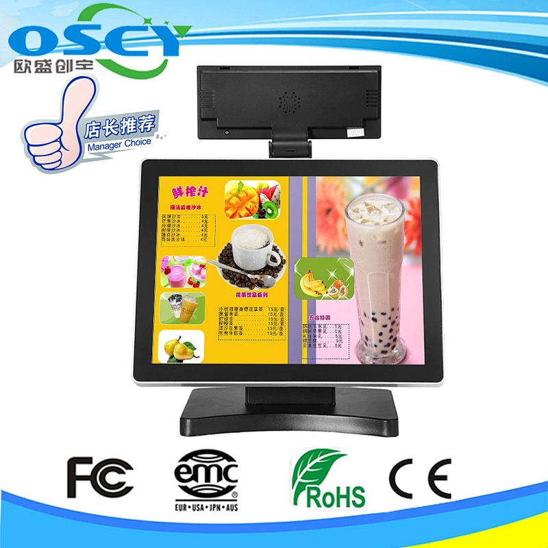 3C anypos 500G HDD dual resistive screen all in one pos with cash drawer