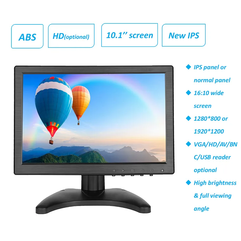 10.1 inch 1280*800 or 1920*x1200 HD IPS industrial touch screen monitor