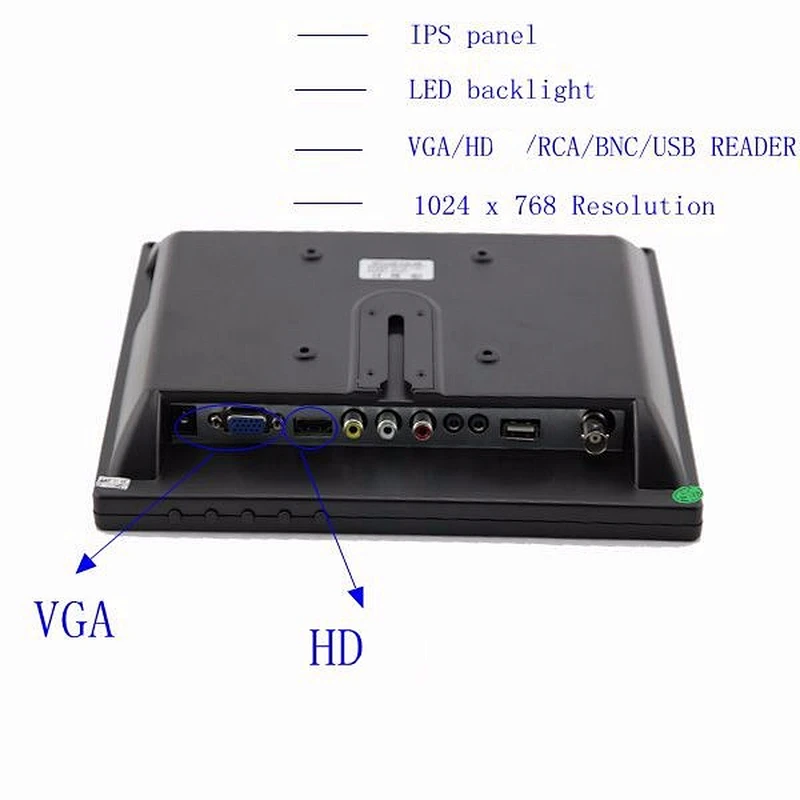 New design 9.7 Inch Muilt-function Monitor capacitive touch screen monitor with New IPS panel LED backlight