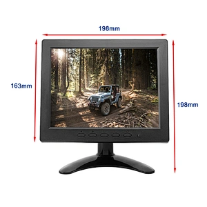 Small monitor 8 inch touch screen monitor for car pos pc