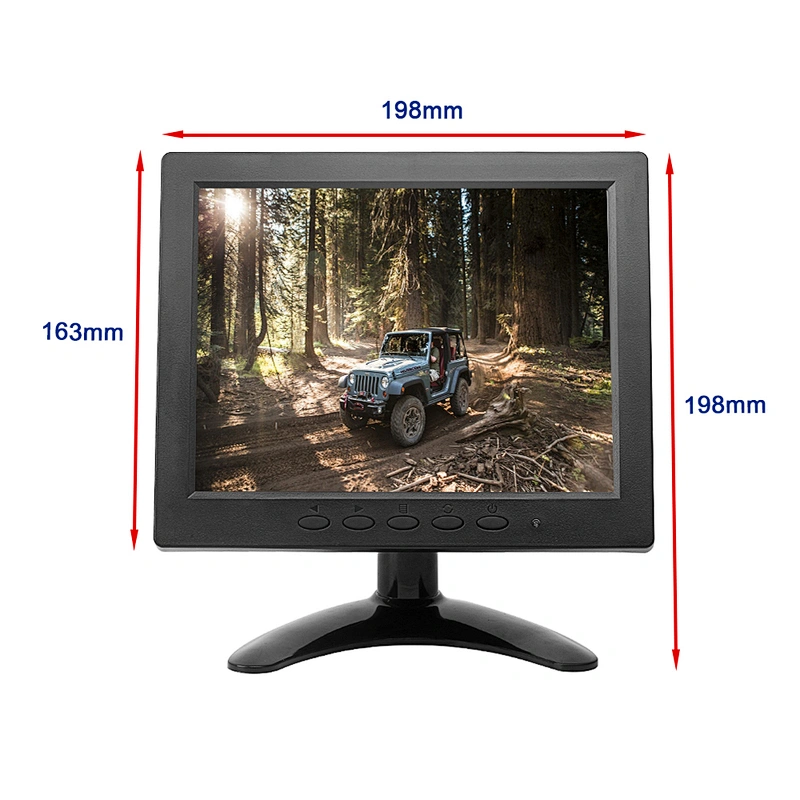 Small monitor 8 inch touch screen monitor for car pos pc
