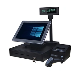 15 inch arm pos terminal pos system with card skimmer