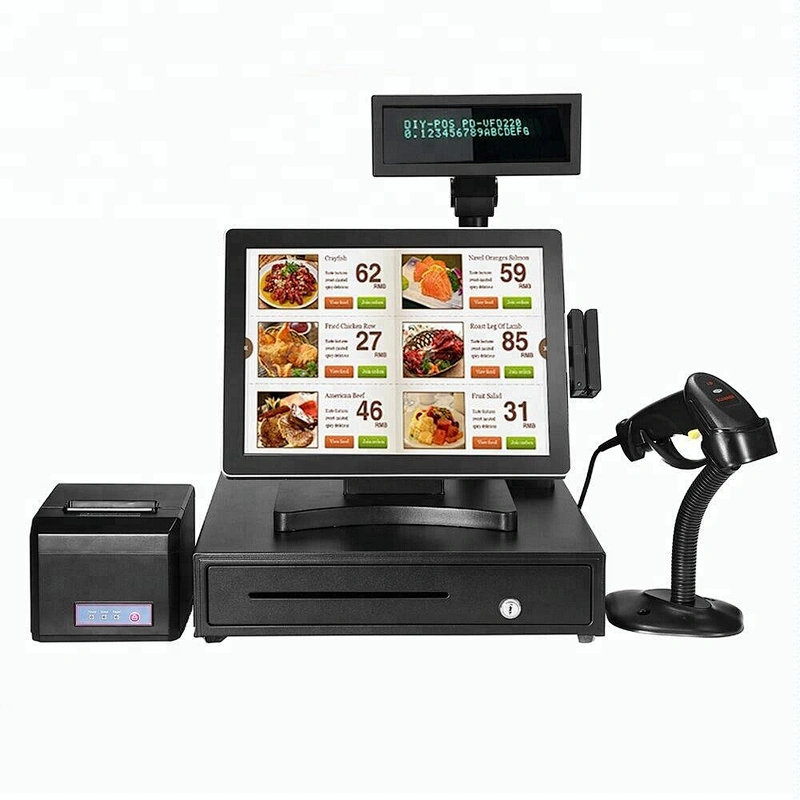 POS computer/pos system cash register with 80mm pos printer for retail