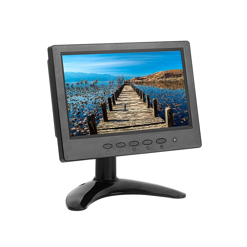 Small 7 Inch Touch Screen DC12V VGA USB Input 7 Inch Lcd Monitor For Car PC