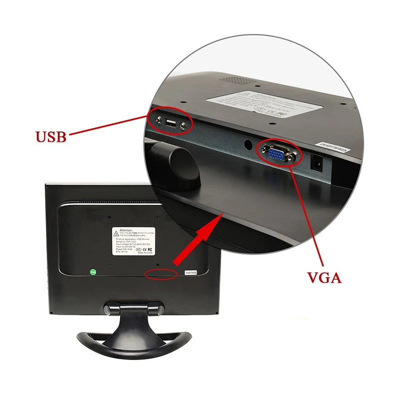 15 inch Desktop TFT LCD Monitor Pos PCAP Touch Screen Monitor