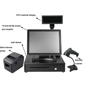 12 Inch Desktop All-in-one Pc Windows Terminal Retail Touch Screen Pos System For Sale