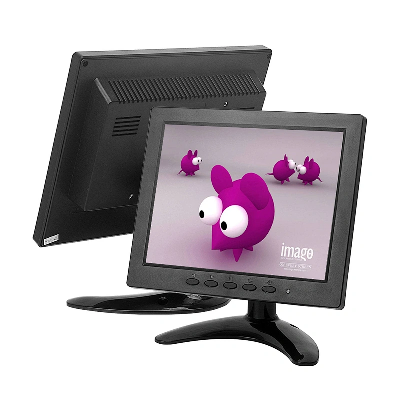 8 inch 12v hd touch screen with rs232 USB interface,vesa 75x75cm vga av dvi