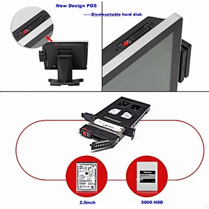 Aluminum 15inch  POS Machine/cash register with touch screen