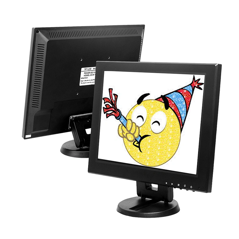 High quality 1024 x 768 12 inch resistive touch screen lcd monitor